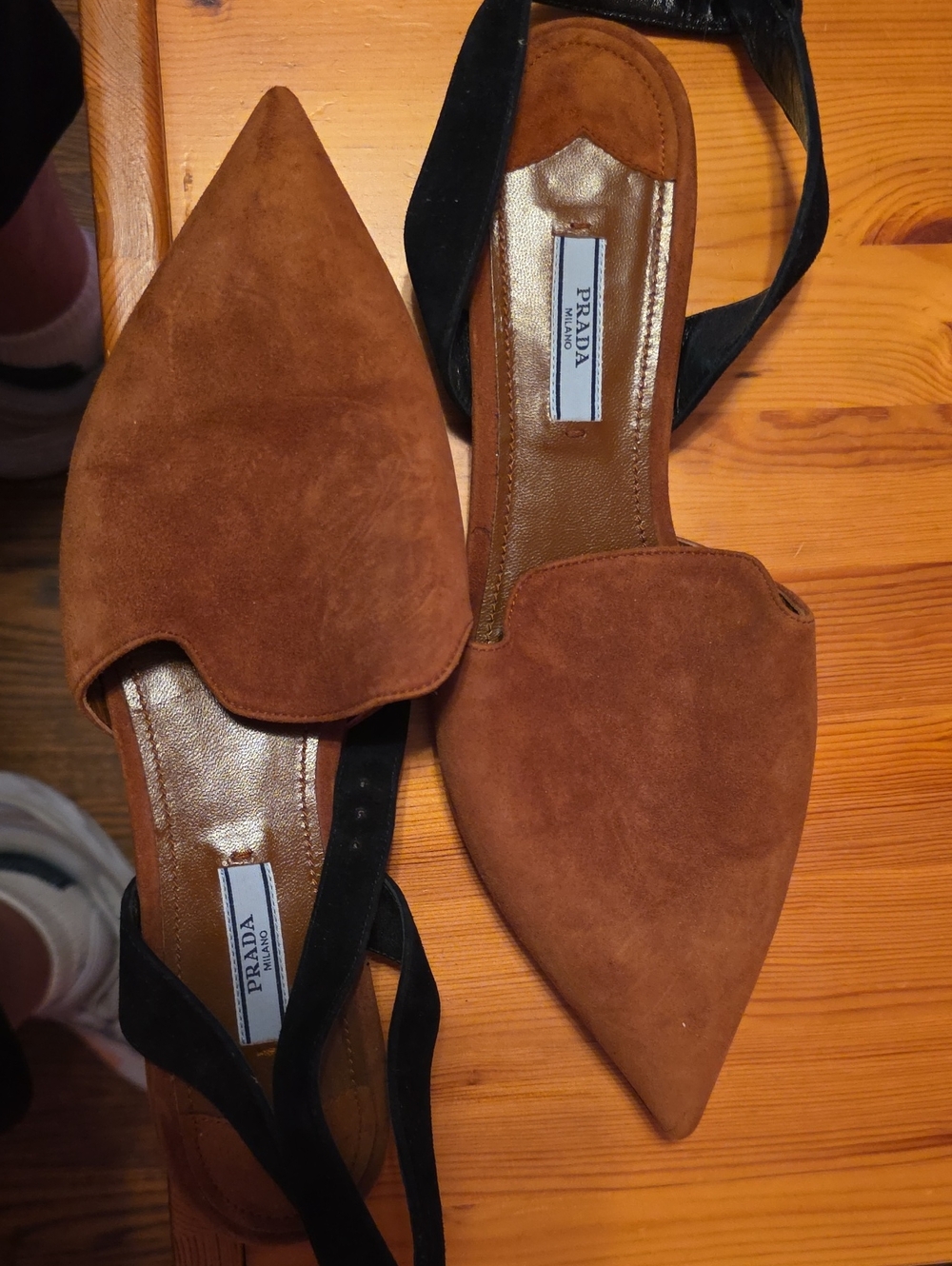 Prada Brown Suede Mules